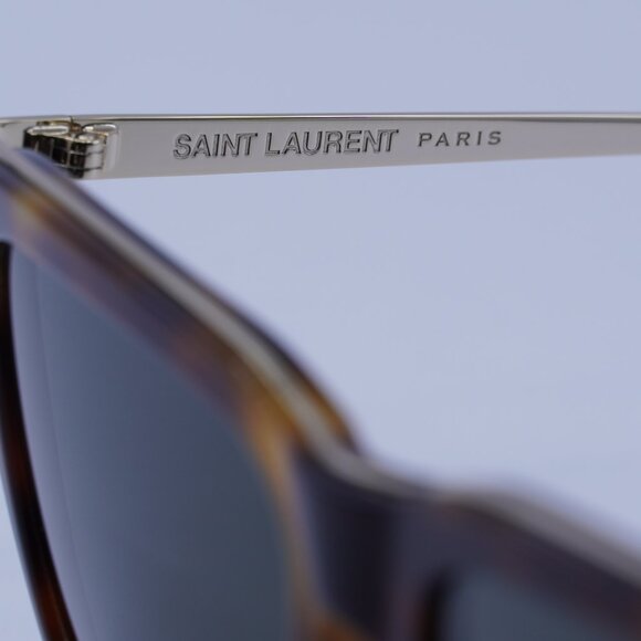 Saint Laurent SL 765 004 Sunglasses Havana/Gold Square Frame, Grey Lenses - Picture 8 of 10